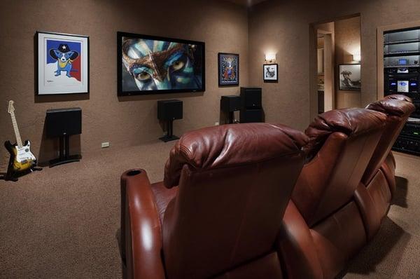 Custom theater with Klipsch THX speakers, Parasound and Marantz components