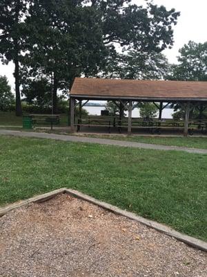 Waterfront picnic area and grills