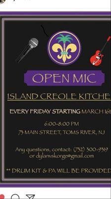 Open Mic night.