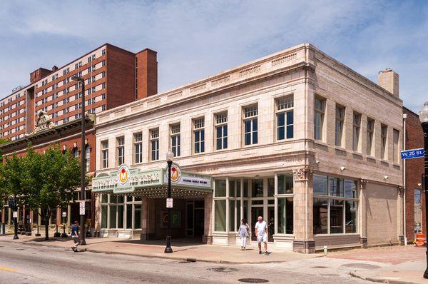 Dimit Architects converted this historic theater into a Mitchell's Homemade Ice Cream in Ohio City