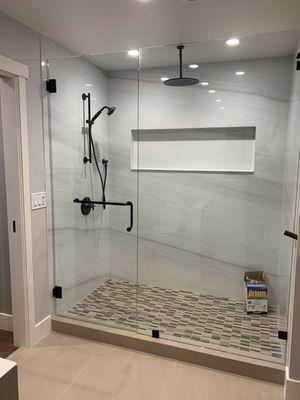 two panel shower door