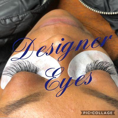 Fullset hybrid eyelash extensions