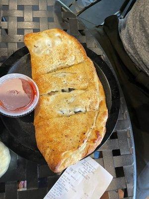 Calzone with sausage and ricotta