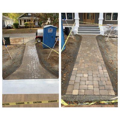 Paver lead walkway