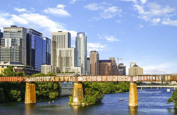 Downtown Austin... a river runs through it (a river called Townlake and more affectionately known as Ladybird Lake