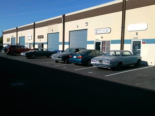 its after all the corvairs....you will see  mv auto repair. This picture was taken when they had just moved in literaly