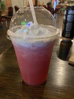 Italian soda with whip cream