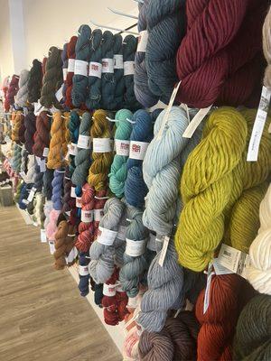 Some of our extensive yarn selection