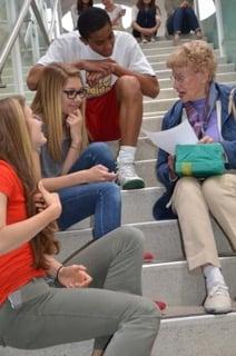 Project with Colorado Academy, high school students give community seniors a memory box of written memoirs.