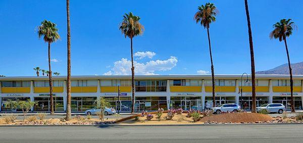 New paint for the Noia Building.  Looking South on Tahquitz Canyon.