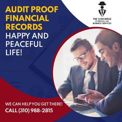 Audit proof financial records