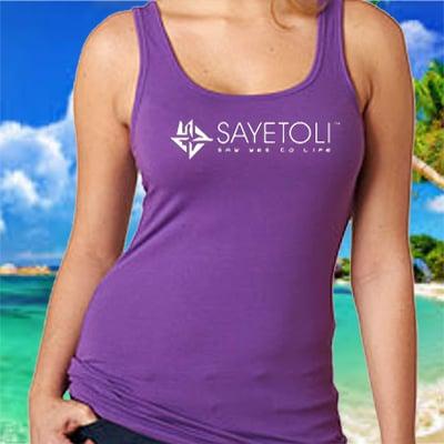 The Purple Women's "LOGO" Tank - available on www.sayetoli.com.