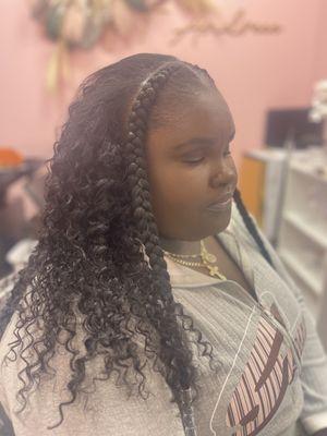 Hybrid install (half sew in)