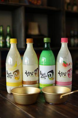 Korean rice wines. "Makgeolli"