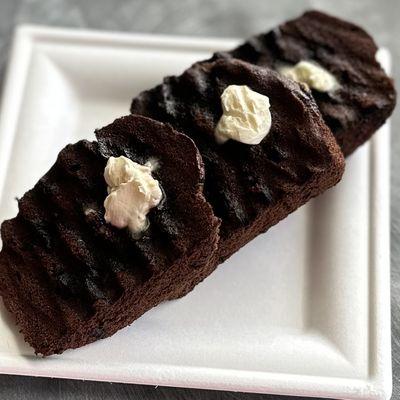 Double Chocolate Muffin grilled with butter