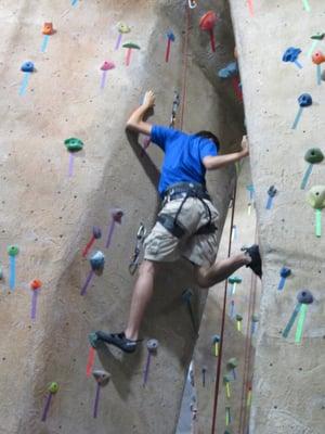 Me, on an interesting 5.10a at the Gravity Vault