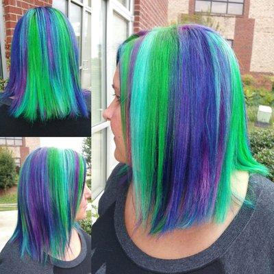 Rainbow hair