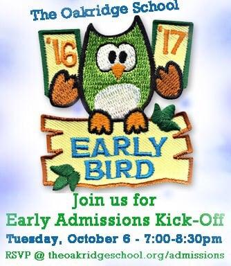 Early Owl Admissions Event - October 6, 2015