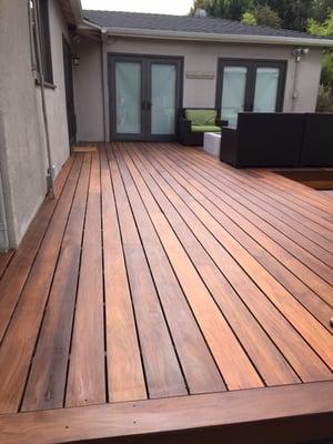 Outdoor deck re-done for new look and shine!!