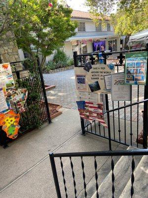 Gated entrance to the patio