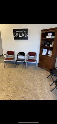 Waiting room at lab