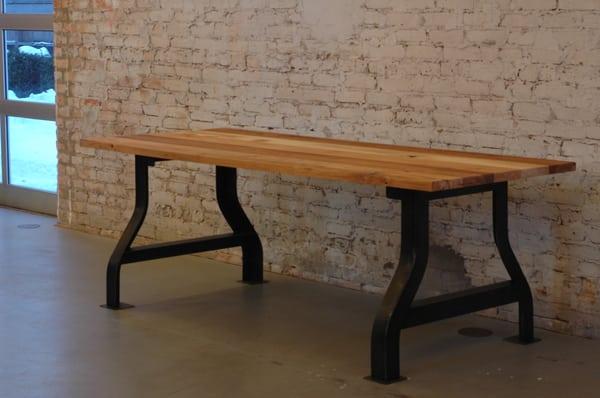 Iron base, industrial table