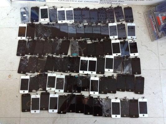 Just a few iPhone screens that I've replaced!