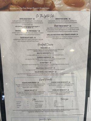 Breakfast menu 1 of 4