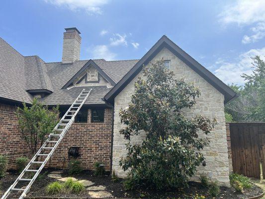 Another exterior almost completed. All soffits and siding painted.