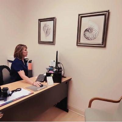 Our Patient Coordinator Tonya showing she doesn't just call patients she also updates schedules and responds to emails.