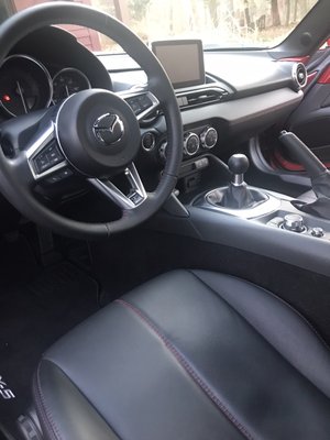 Interior detail for the Miata