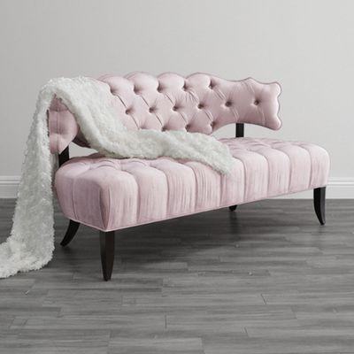 PANTAGES SETTEE in sweet lilac velvet