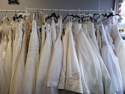 Bridal gowns.