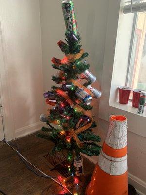 A festive Christmas tree with lights for only...$5!