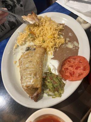 Chimichanga lunch special