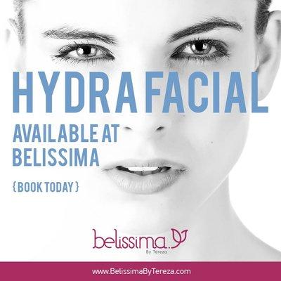 HydraFacial available at Belissima by Tereza, Frisco, TX.