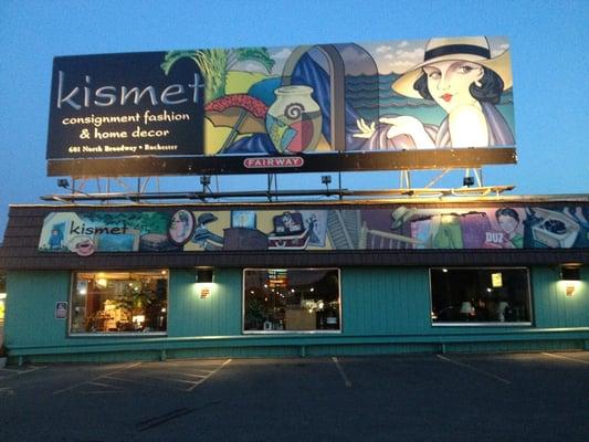 Kismet Home Store & billboard