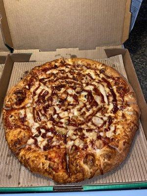 Thank you Saraland Marcos, you guys never disappoint!  Barbecue chicken pizza original crust