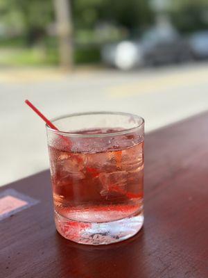 Cranberry vodka and seltzer!