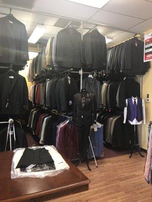 Great selection of suit from small to big and tall ..