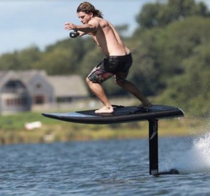 This is sooooo cool it is like a electric surf board that keeps you ontop of the water and it is called a hydrofoil