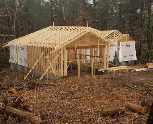 Framing a new house