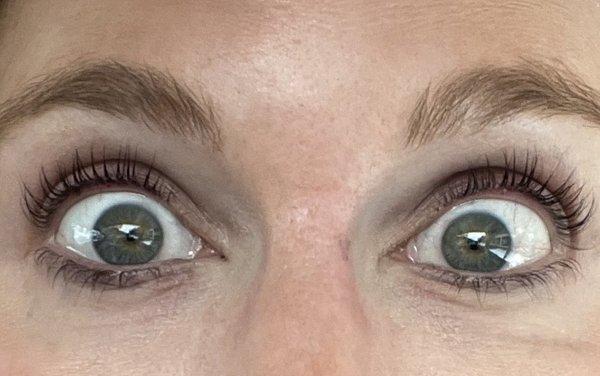 Eyes look crazy but lashes look fab!