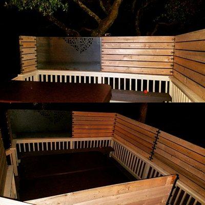 Custom Privacy enclosure for a deck and spa