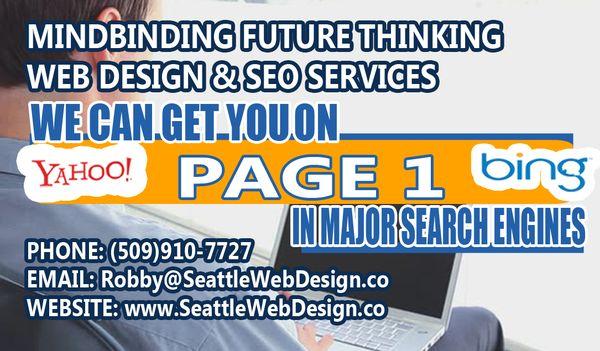 We Can Get You On Page 1 In Major Search Engines Like Yahoo Bing and Google.