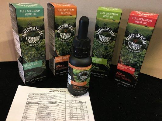 CBD products from hemp, oils, capsules, gummies.