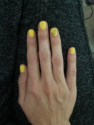 Yellow OPI gel for summer