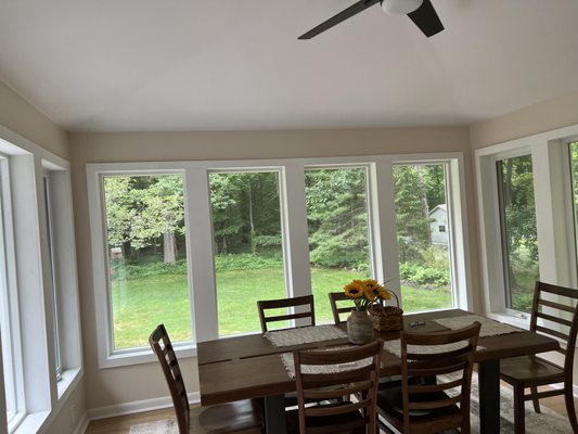 Inside of sun porch addition