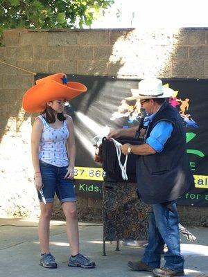 Godfrey the Magician performing at the 2017 Hood River County Fair.