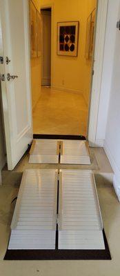 Next Day Access Boca Raton, 2' & 3' Sidekick Folding Aluminum Ramp, Removable, Garage Entry